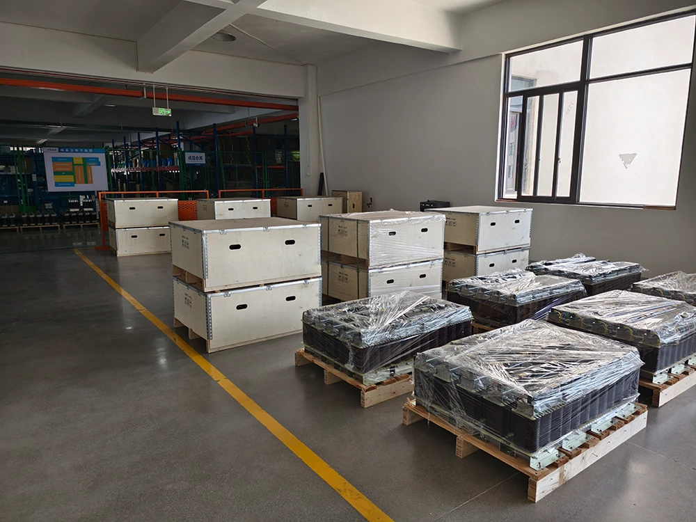 Rows of power quality products in the factory