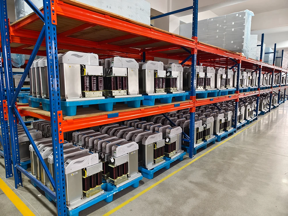 Palletized equipment prepared in the warehouse